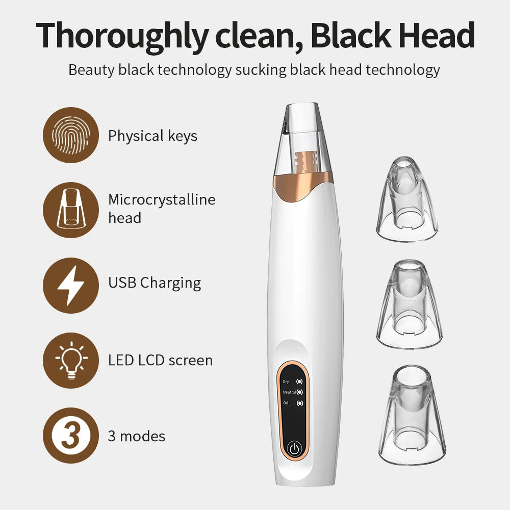 Electric Blackhead Remover Vacuum Cleaner Black Spots Removal Facial Deep Cleansing Pore Cleaner Machine Face Skin Care Tools