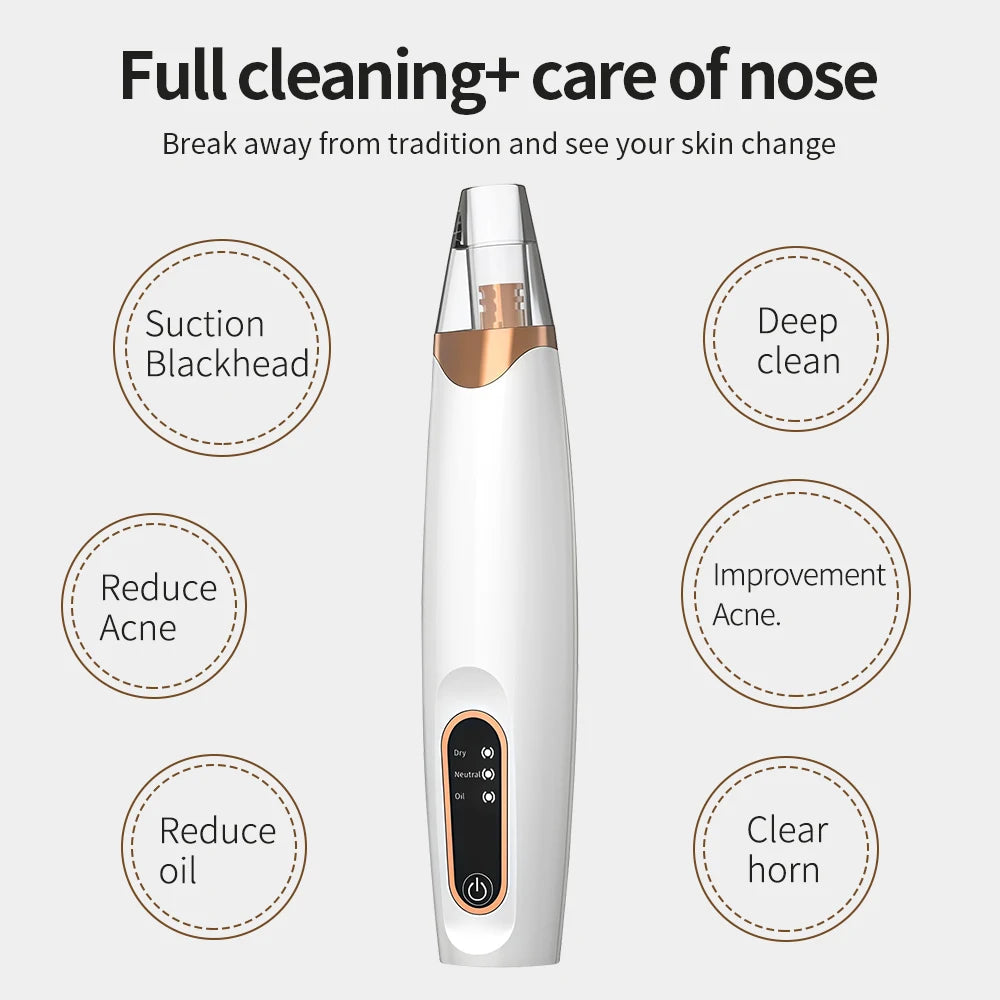 Electric Blackhead Remover Vacuum Cleaner Black Spots Removal Facial Deep Cleansing Pore Cleaner Machine Face Skin Care Tools