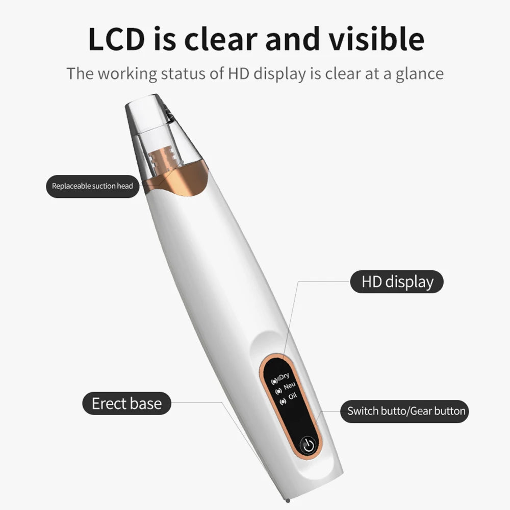 Electric Blackhead Remover Vacuum Cleaner Black Spots Removal Facial Deep Cleansing Pore Cleaner Machine Face Skin Care Tools