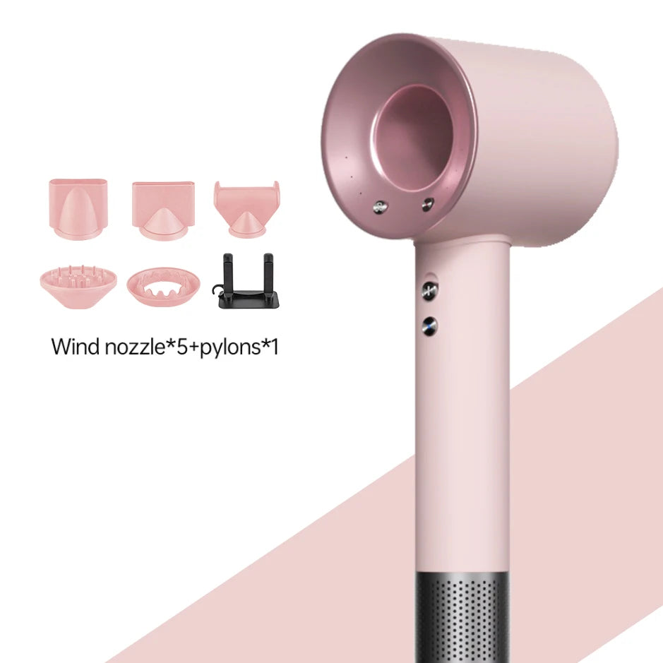 Negative ion hair dryer with high speed and no blades High power silent and quick drying Portable, suitable for home and travel
