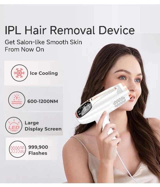 999999 Flashes IPL Laser Epilator for Women Home Use Devices Hair Removal Painless Electric Epilator Bikini